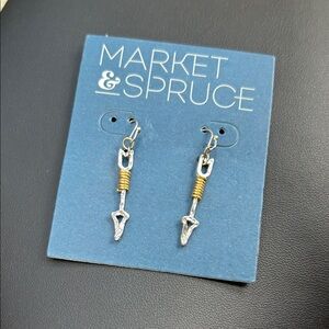 Market & Spruce Two-Tone Dangle Earrings